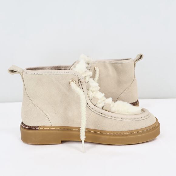 NWOB Cole Haan All-Day Summit Chukka Angora Fur Lace-Up Ankle Bootie Size 6 - Picture 5 of 12